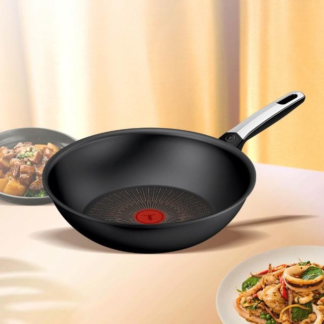 全 新 塗 層 、 法 國 製 造 、 不 挑 爐 具 【 T e f a l 特 福 】 法 國 製 精 悍 系 列 c m 不 沾 鍋 炒 鍋 / 硬 悍 鍋 ( 不 挑 爐 具 、 I H 爐 可 用 鍋 )