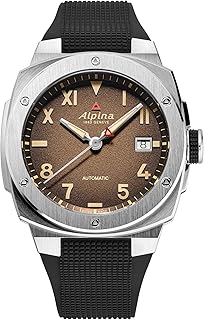 Alpina 男士's 自動機械 Alpiner 手錶, Black Rubber Strap, Brown Dial, Date Style: AL-525BRG3AE6