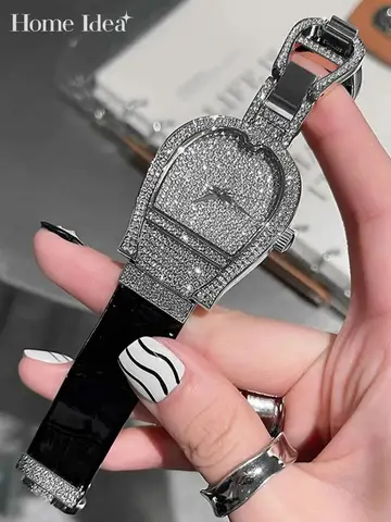 Shiny Diamonds Studded 石英 手錶es 女士 優雅 Party Jewelry Accessories New Designer Buckle 時尚 Wrist手錶es